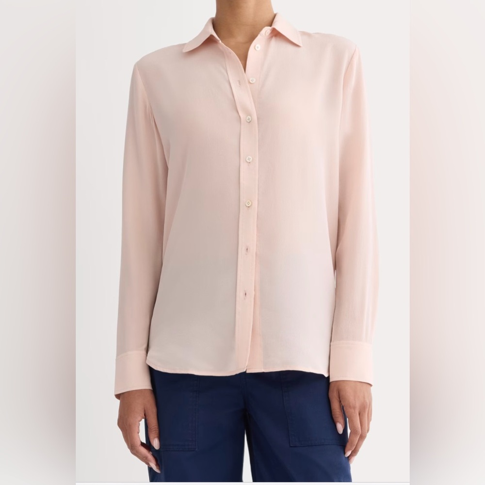 Everlane Blush silk Button Down Shirt